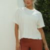 BLUSA T-SHIRT EN TELA RIB
