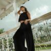 PANTALON ANCHO EN TELA RIB