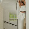 PANTALON ANCHO EN TELA RIB