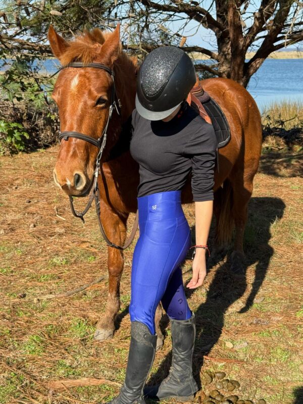 CALZA EQUITACIÓN AZUL BRILLANTE