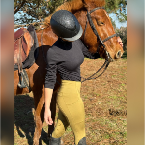 CALZA EQUITACIÓN VERDE OLIVA